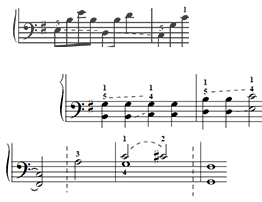 STEP 4 왼손 연습 악보 예시