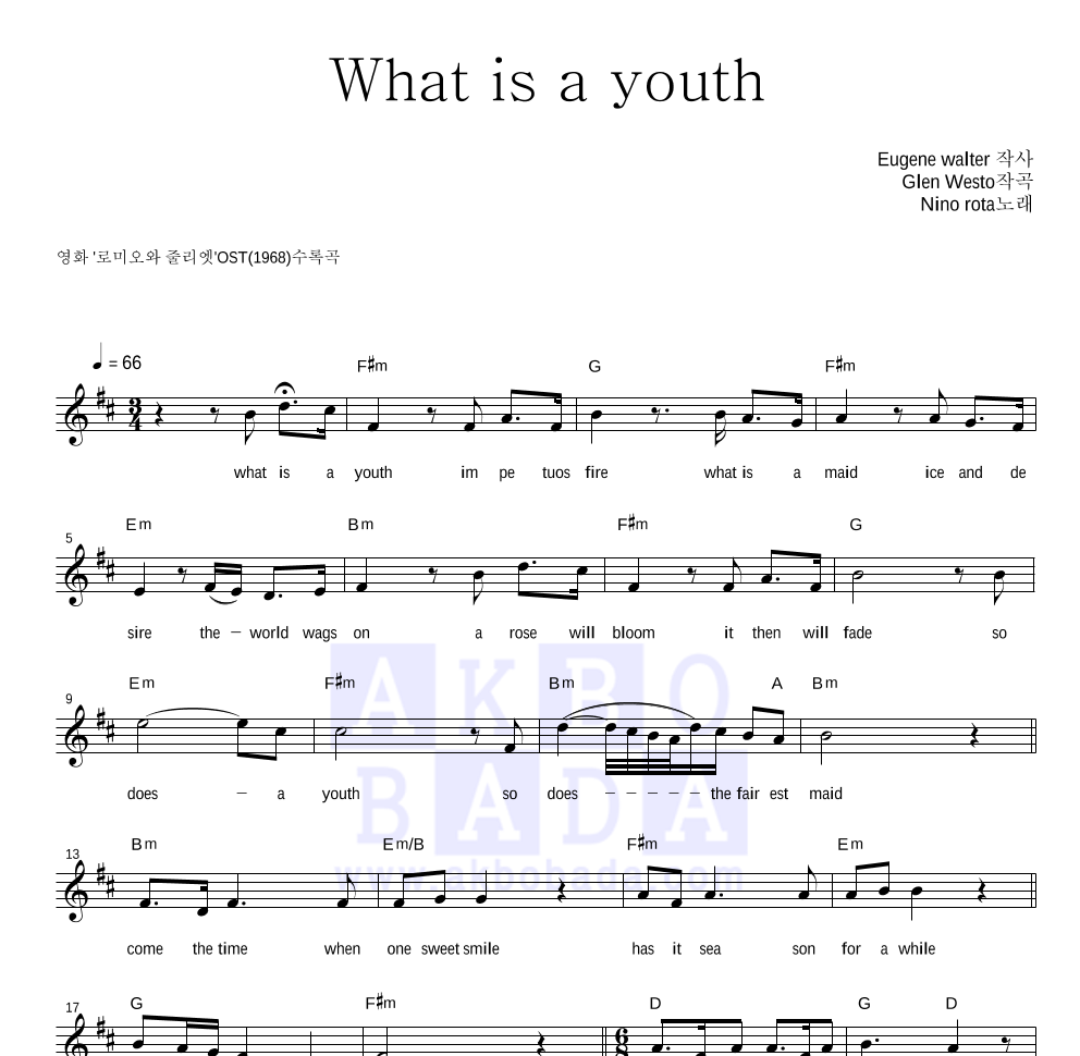 Nino Rota What Is A Youth 