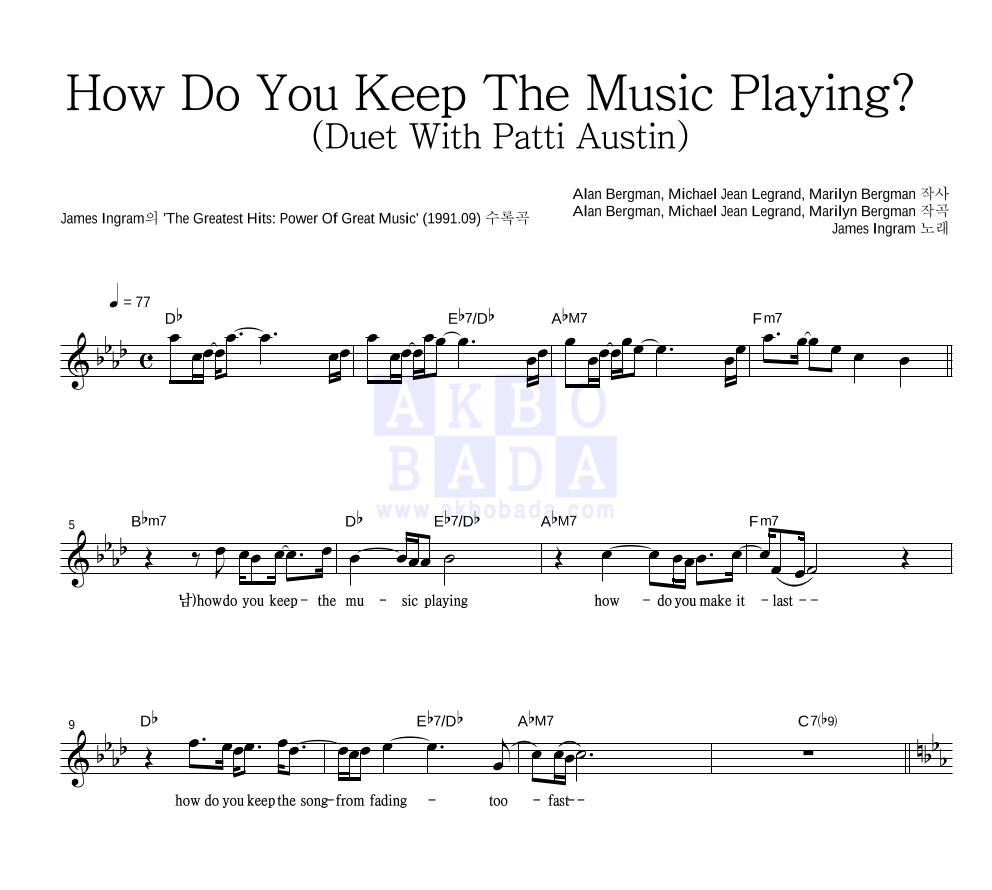 tony-bennett-how-do-you-keep-the-music-playing-sheet-music-in-bb